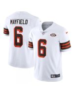 Men's Cleveland Browns #6 Baker Mayfield White 1946 Vapor Stitched Football Jersey