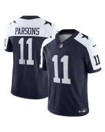 Men's Dallas Cowboys #11 Micah Parsons Navy 2023 F.U.S.E. Vapor Limited Stitched Football Jersey