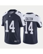Men's Dallas Cowboys #14 Andy Dalton Navy Vapor Limited Stitched Jersey