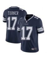 Men's Dallas Cowboys #17 Malik Turner Navy Vapor Limited Stitched Jersey