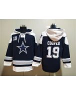 Men's Dallas Cowboys #19 Amari Cooper Navy Ageless Must-Have Lace-Up Pullover Hoodie