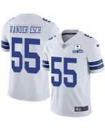 Men's Dallas Cowboys #55 Leighton Vander Esch White With Established In 1960 Patch Limited Stitched Jersey