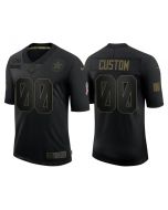 Men's Dallas Cowboys ACTIVE PLAYER Custom 2020 Black Salute To Service Limited Stitched Jersey