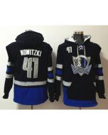 Men's Dallas Mavericks #41 Dirk Nowitzki Black Lace-Up Pullover Hoodie