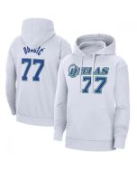 Men's Dallas Mavericks #77 Luka Doncic White Pullover Hoodie