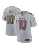 Men's Denver Broncos #10 Bo Nix Gray Atmosphere Fashion Game Jersey (Gray)
