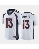 Men's Denver Broncos #13 KJ Hamler White Vapor Untouchable Limited Stitched Jersey