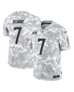 Men's Denver Broncos John Elway Arctic Camo 2024 Salute to Service Retired Player Limited Jersey (Camo)