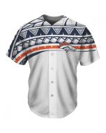 Men's Denver Broncos White Baseball Jersey