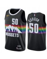 Men's Denver Nuggets #50 Aaron Gordon Black City Edition Stitched Basketball Jersey