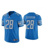 Men's Detroit Lions #28 Jermar Jefferson Blue Vapor Untouchable Limited Stitched Jersey