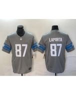 Men's Detroit Lions #87 Sam LaPorta Grey 2023 F.U.S.E. Vapor Untouchable Limited Stitched Jersey