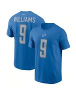 Men's Detroit Lions #9 Jameson Williams 2022 Blue T-Shirt