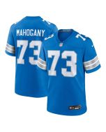 Men's Detroit Lions Christian Mahogany Blue Team Game Jersey