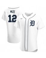 Men's Detroit Tigers #12 Casey Mize White Flex Base Stitched Jersey