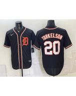Men's Detroit Tigers #20 Spencer Torkelson Black 2026 Fashion Replica Black Out Jersey