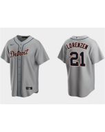 Men's Detroit Tigers #21 Michael Lorenzen Grey Cool Base Stitched Jersey