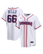 Men's Dominican Republic Baseball #66 Brayan Bello White 2026 World Baseball Classic Home Stadium Jersey (White)
