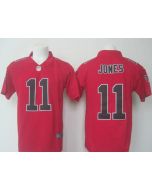 Men's Falcons #11 Julio Jones Red Limited Rush Stitched NFL Jersey