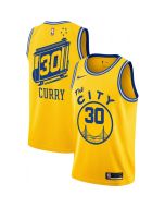 Men's Golden State Warriors #30 Stephen Curry Gold City Classic Edition Stitched NBA Jersey