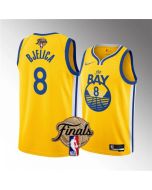 Men's Golden State Warriors #8 Nemanja Bjelica 2022 Yellow NBA Finals Stitched Jersey