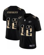 Men's Green Bay Packers #12 Aaron Rodgers 2019 Black Statue Of Liberty Limited Stitched NFL Jersey