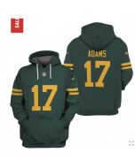Men's Green Bay Packers #17 Davante Adams 2021 Green Pullover Hoodie