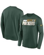 Men's Green Bay Packers 2020 Green Sideline Impact Legend Performance Long Sleeve T-Shirt