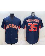 Men's Houston Astros #35 Justin Verlander Navy Cool Base Stitched Jersey