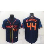 Men's Houston Astros #44 Yordan Alvarez 2022 Navy City Connect Cool Base Stitched Jersey (Navy)