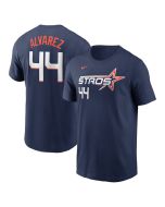 Men's Houston Astros #44 Yordan Alvarez Navy 2025 City Connect Fuse Name & Number T-Shirt (Navy)