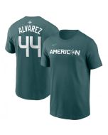 Men's Houston Astros #44 Yordan Alvarez Teal 2023 All-star Name & Number T-Shirt