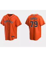 Men's Houston Astros #79 Jose Abreu Orange Cool Base Stitched Jersey