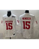 Men's Indiana Hoosiers #15 Fernando Mendoza White 2026 Patch Vapor F.U.S.E. Limited Jersey