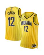 Men's Indiana Pacers #12 Johnny Furphy Yellow 2026/27 Statement Edition Stitched Basketball Jersey