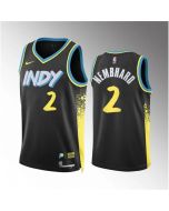 Men's Indiana Pacers #2 Andrew Nembhard Black 2023/24 City Edition Stitched Basketball Jersey