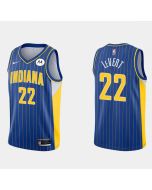 Men's Indiana Pacers #22 Caris LeVert 2020/21 Blue City Edition Swingman Stitched Jersey