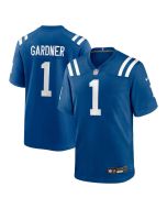 Men's Indianapolis Colts #1 Ahmad Sauce Gardner Royal Team Game Jersey (Style 3)