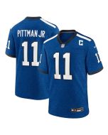 Men's Indianapolis Colts #11 Michael Pittman Jr. Heather Royal Alternate 2 Indiana Nights Game Jersey
