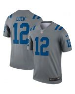 Men's Indianapolis Colts #12 Andrew Luck Gray Inverted Legend Jersey