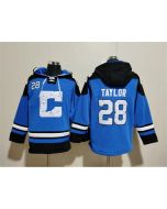 Men's Indianapolis Colts #28 Jonathan Taylor Blue Ageless Must-Have Lace-Up Pullover Hoodie