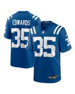 Men's Indianapolis Colts #35 Johnathan Edwards Royal Team Game Jersey