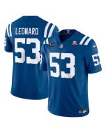 Men's Indianapolis Colts #53 Shaquille Leonard Blue 2023 F.U.S.E. 40th Anniversary With 4-Star C Patch Vapor Untouchable Limited Stitched Football Jersey