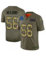 Men's Indianapolis Colts #56 Quenton Nelson 2019 Olive/Camo Salute To Service Limited Stitched NFL Jersey
