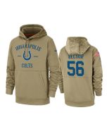 Men's Indianapolis Colts #56 Quenton Nelson Tan 2019 Salute to Service Sideline Therma Pullover Hoodie