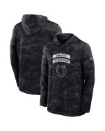 Men's Indianapolis Colts Black 2026 Salute to Service Sideline Lightweight Dri-FIT Long Sleeve Top Hoodie