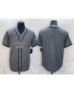 Men's Indianapolis Colts Blank Grey With Patch Cool Base Stitched Baseball Jersey