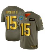 Men's Jacksonville Jaguars #15 Gardner Minshew II 2019 Olive/Gold Salute To Service Limited Stitched NFL Jersey