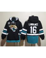 Men's Jacksonville Jaguars #16 Trevor Lawrence Black Ageless Must-Have Lace-Up Pullover Hoodie