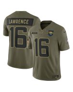 Men's Jacksonville Jaguars #16 Trevor Lawrence Olive 2025 Salute to Service Limited Jersey